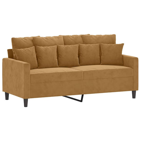 Vidaxl tweezitsbank 140 cm stof bruin