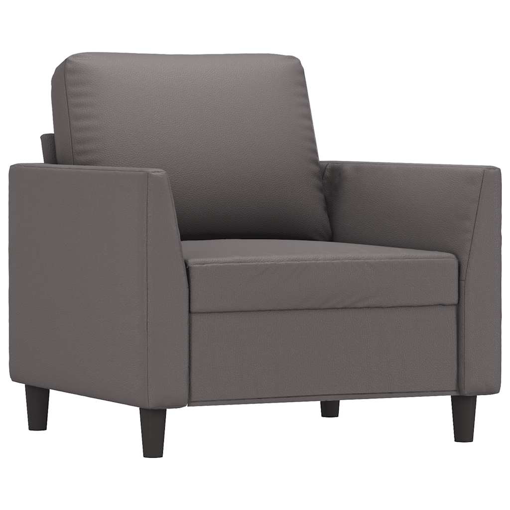 Vidaxl fauteuil 60 cm kunstleer grijs