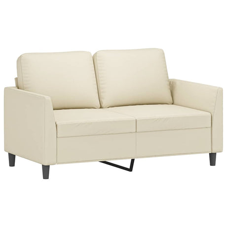 Vidaxl tweezitsbank 120 cm kunstleer crèmekleurig