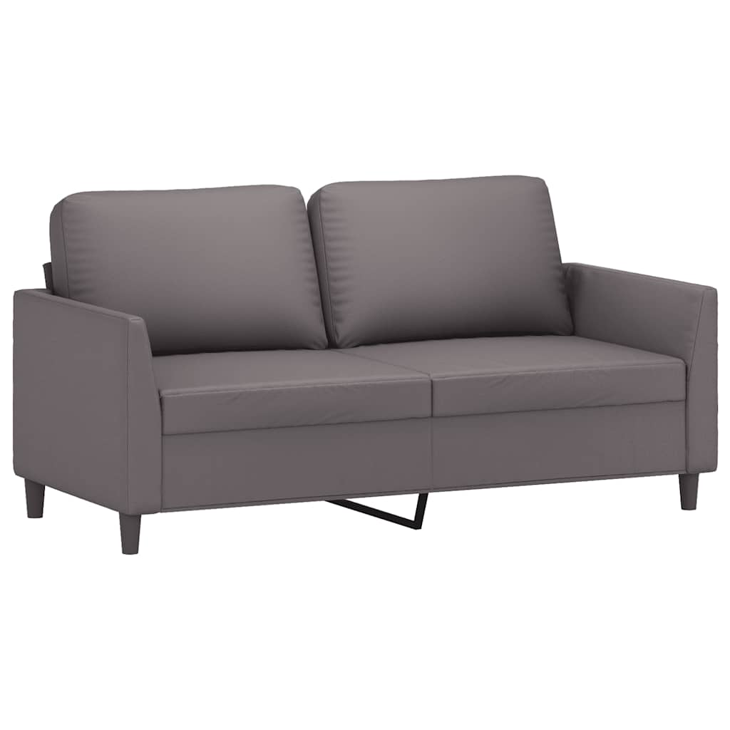 Vidaxl tweezitsbank 140 cm kunstleer grijs