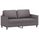 Vidaxl tweezitsbank 140 cm kunstleer grijs