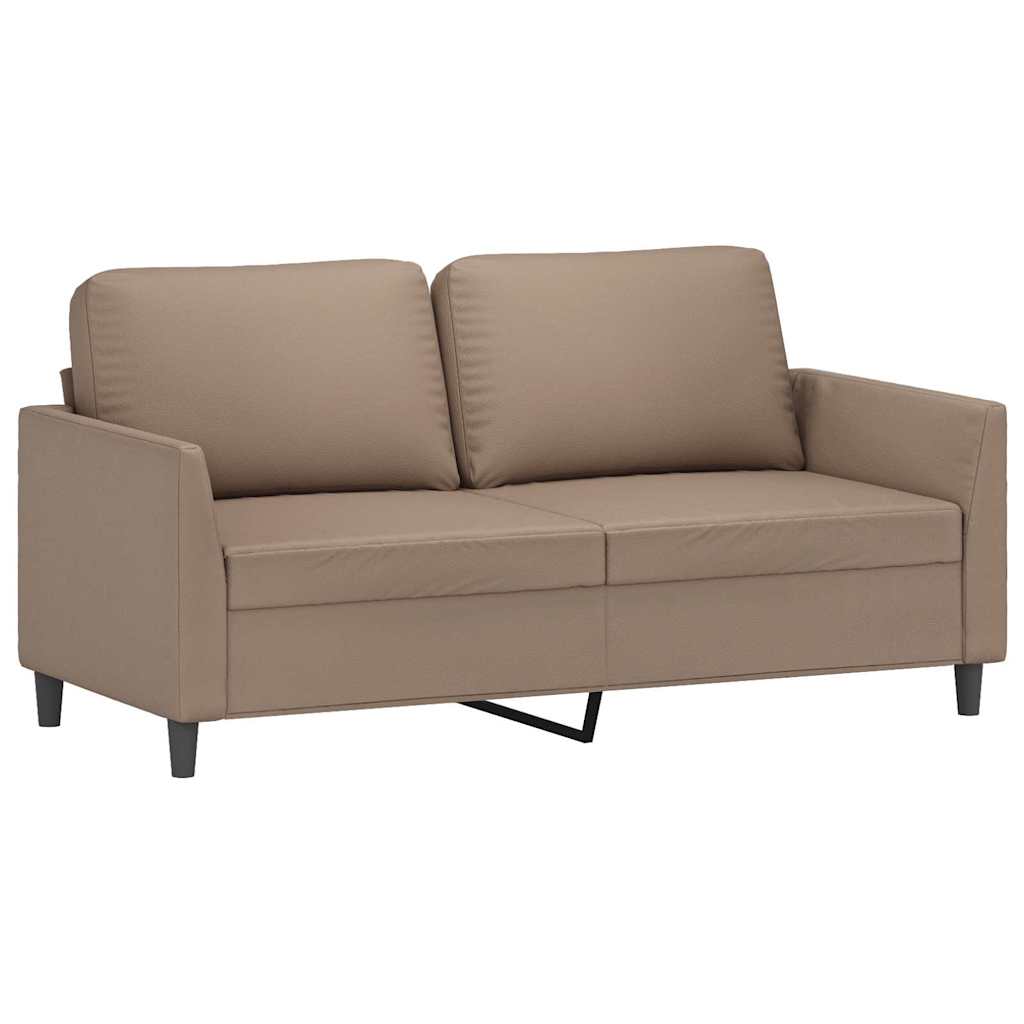 Vidaxl tweezitsbank 140 cm kunstleer cappuccinokleurig