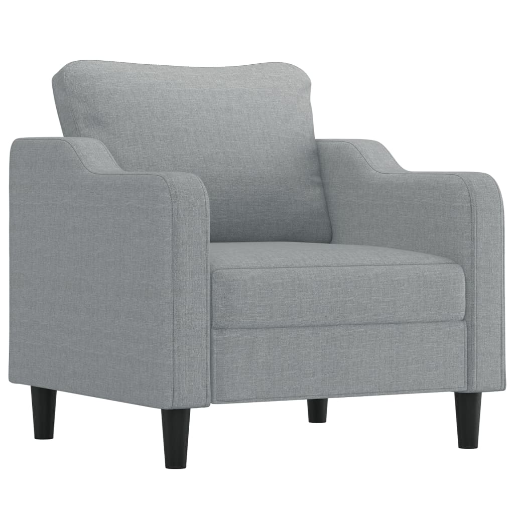Vidaxl fauteuil 60 cm stof lichtgrijs