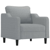 Vidaxl fauteuil 60 cm stof lichtgrijs