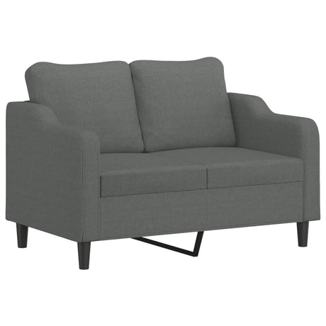 Vidaxl tweezitsbank 120 cm stof donkergrijs