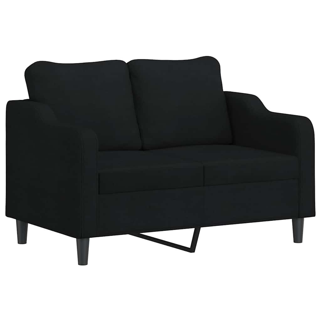 Vidaxl tweezitsbank 120 cm stof zwart