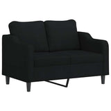 Vidaxl tweezitsbank 120 cm stof zwart