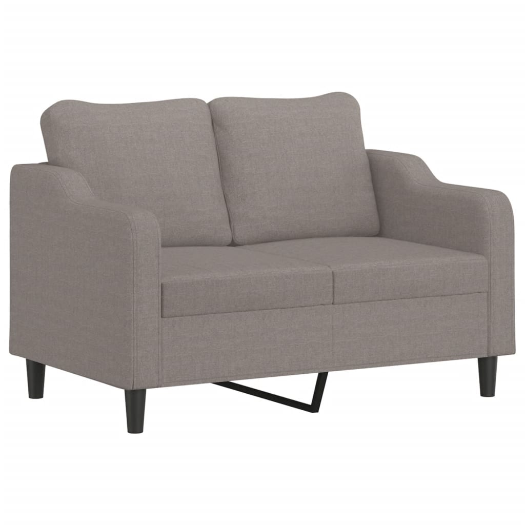 Vidaxl tweezitsbank 120 cm stof taupe