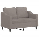 Vidaxl tweezitsbank 120 cm stof taupe