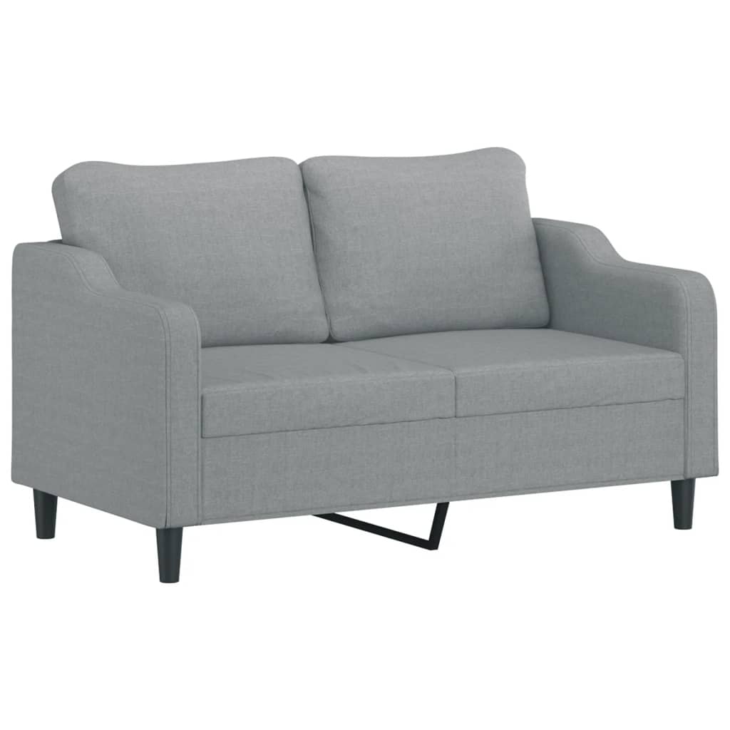 Vidaxl tweezitsbank 140 cm stof lichtgrijs
