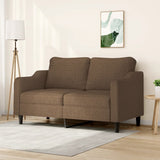 Vidaxl tweezitsbank 140 cm stof bruin