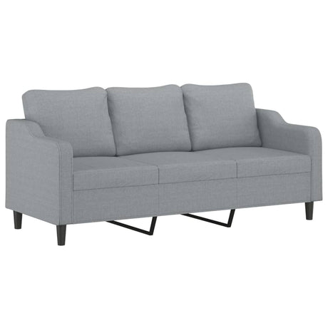 Vidaxl driezitsbank 180 cm stof lichtgrijs