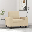 Vidaxl fauteuil 60 cm stof crèmekleurig