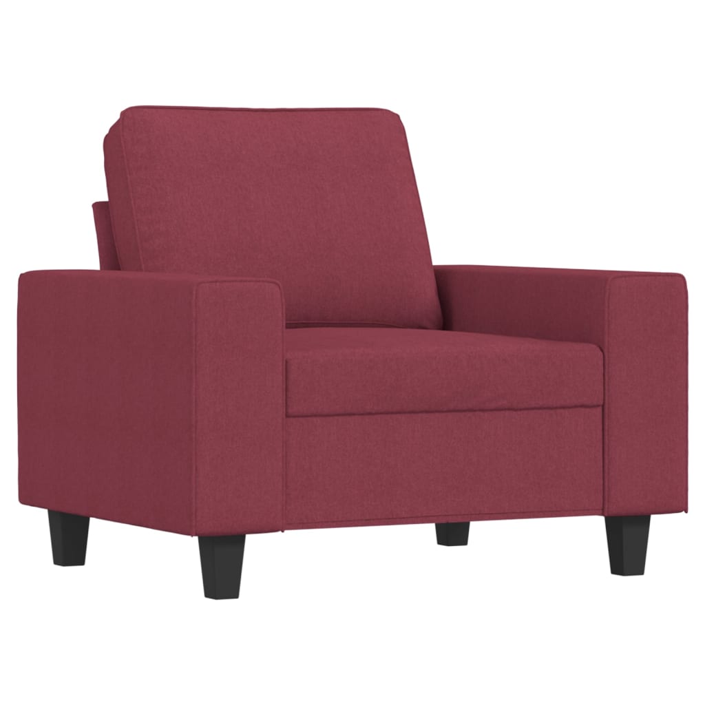 Vidaxl fauteuil 60 cm stof wijnrood