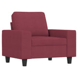 Vidaxl fauteuil 60 cm stof wijnrood