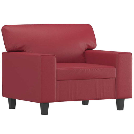 Vidaxl fauteuil 60 cm kunstleer wijnrood