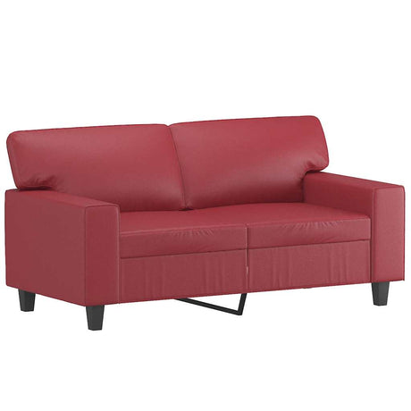 Vidaxl tweezitsbank 120 cm kunstleer wijnrood