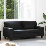 Vidaxl tweezitsbank 140 cm kunstleer zwart