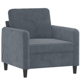 Vidaxl fauteuil 60 cm fluweel donkergrijs