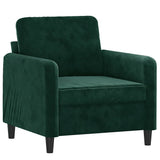Vidaxl fauteuil 60 cm fluweel donkergroen