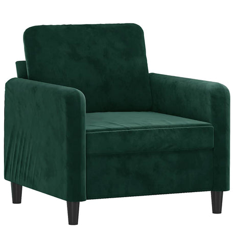 Vidaxl fauteuil 60 cm fluweel donkergroen