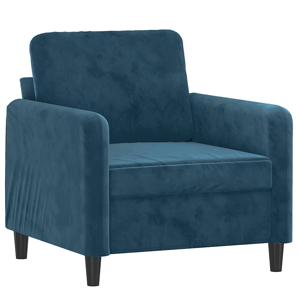Vidaxl fauteuil 60 cm fluweel blauw