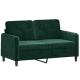 Vidaxl tweezitsbank 120 cm fluweel donkergroen