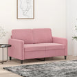 Vidaxl tweezitsbank 120 cm fluweel roze