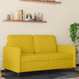 Vidaxl tweezitsbank 120 cm fluweel geel