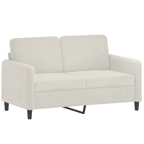 Vidaxl tweezitsbank 120 cm fluweel crèmekleurig