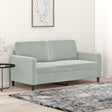 Vidaxl tweezitsbank 140 cm fluweel lichtgrijs