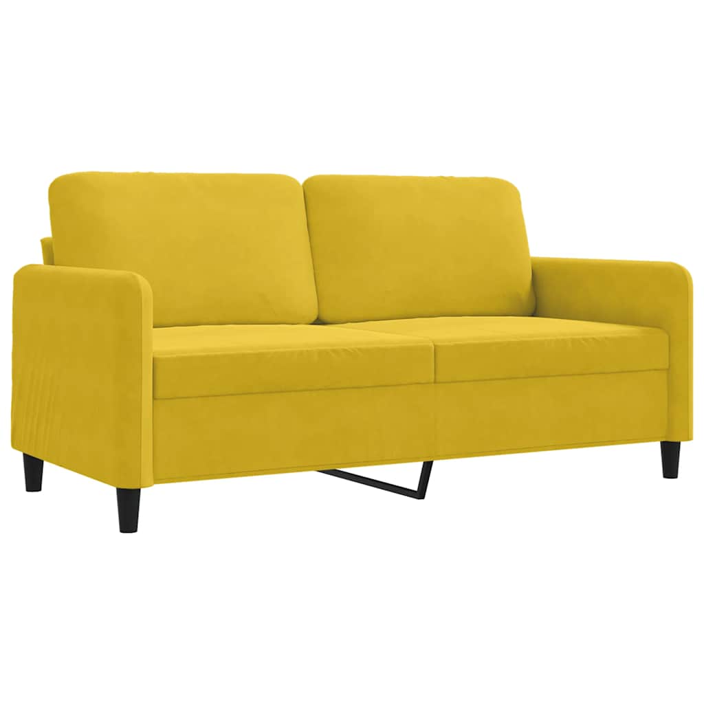Vidaxl tweezitsbank 140 cm fluweel geel
