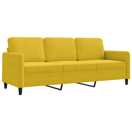 Vidaxl driezitsbank 180 cm fluweel geel