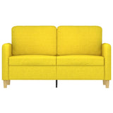 Vidaxl tweezitsbank 120 cm stof lichtgeel