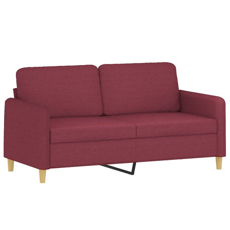 Vidaxl tweezitsbank 140 cm stof wijnrood
