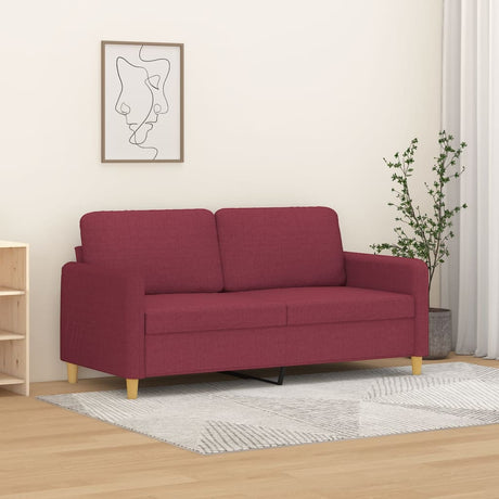 Vidaxl tweezitsbank 140 cm stof wijnrood