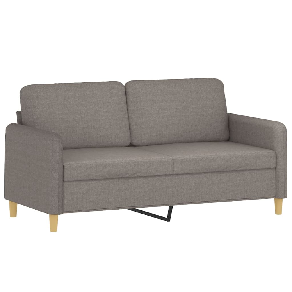 Vidaxl tweezitsbank 140 cm stof taupe
