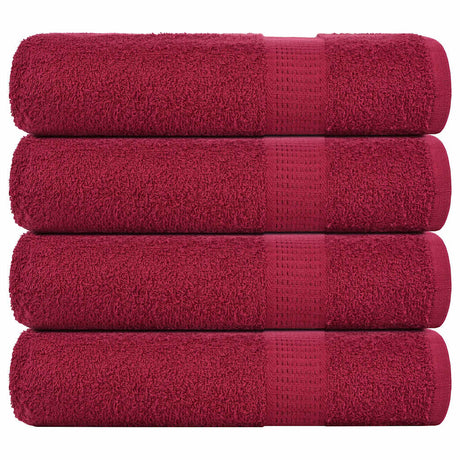 Ręczniki Vidaxx żaba 4 szt. 50x100 cm 360 g m² bordowy