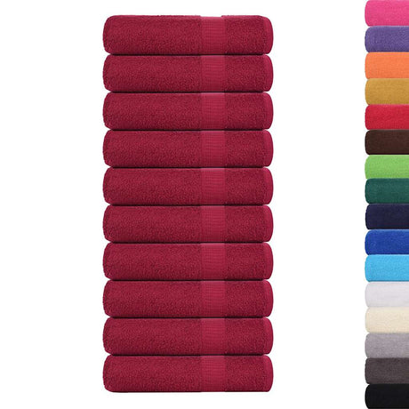 Ręczniki prysznicowe Vidaxx żaba 10 szt. 70x140 cm 360 g m² bordowy