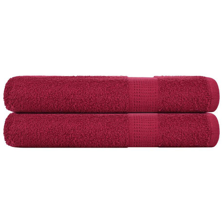 Ręczniki Vidaxx żaba 2 szt. 100x200 cm 360 g m² bordowy