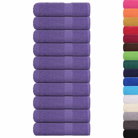 VidaXL ręczniki kąpielowe żaba 10 szt. 100x150 cm 360 g m² fioletowy