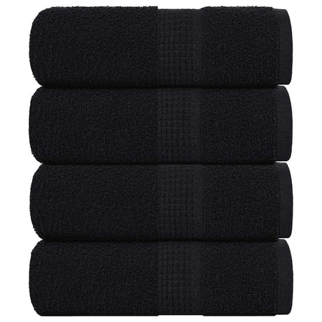 VidaXL ręczniki dla gości żaba 4 szt. 30x50 cm 360 g m² czarne