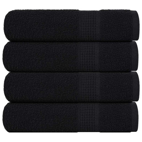 VidaXL ręczniki kąpielowe żaba 4 szt. 100x150 cm 360 g m² czarne
