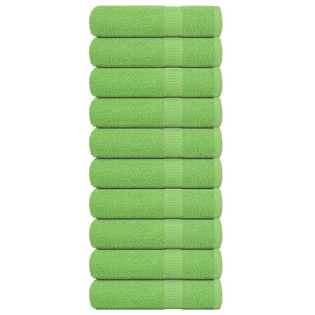 VidaXL ręczniki kąpielowe żaba 10 szt. 100x150 cm 360 g m² zielone jabłko