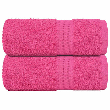VidaXL ręczniki dla gości żaba 2 szt. 30x50 cm 360 g m² różowe
