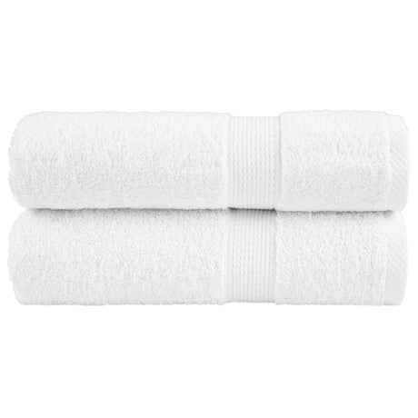 VidaXL ręczniki kąpielowe, 2 szt., 600 g m², 100x150 cm, białe