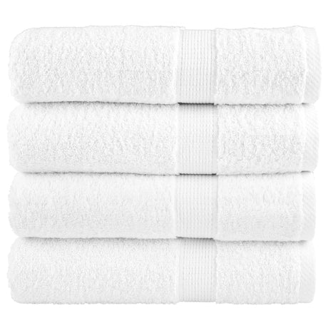 VidaXL ręczniki kąpielowe, 4 szt., 600 g m², 100x150 cm, białe