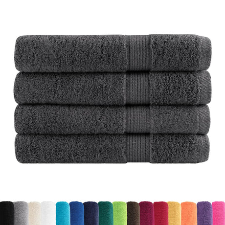 VidaXL ręczniki do sauny, 4 szt., 600 g m², 80x200 cm, kolor antracytowy