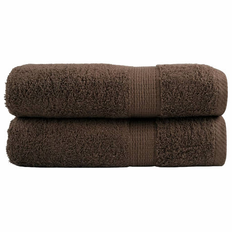 Ręczniki Vidaxx solund 2 szt. 600 g m² 50x100 cm brązowe