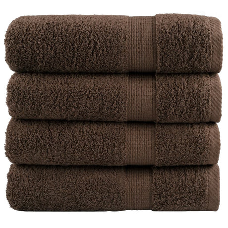 Ręczniki Vidaxx solund 4 szt. 600 g m² 50x100 cm brązowe